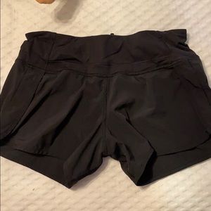 black lululemon speed up shorts